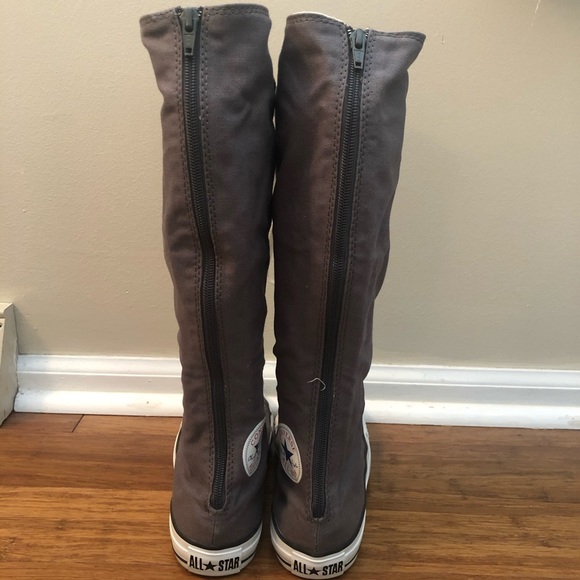 Converse Chuck Taylor Knee High Lace Up Shoes Gray - Picture 5 of 9